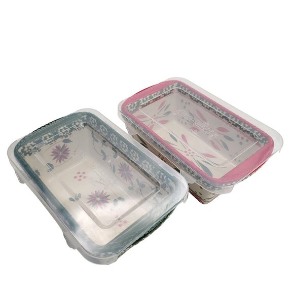 Temptations Holiday Baking Dishes Set 12 Oz Lidded by Tara PD22 - Picture 7 of 10